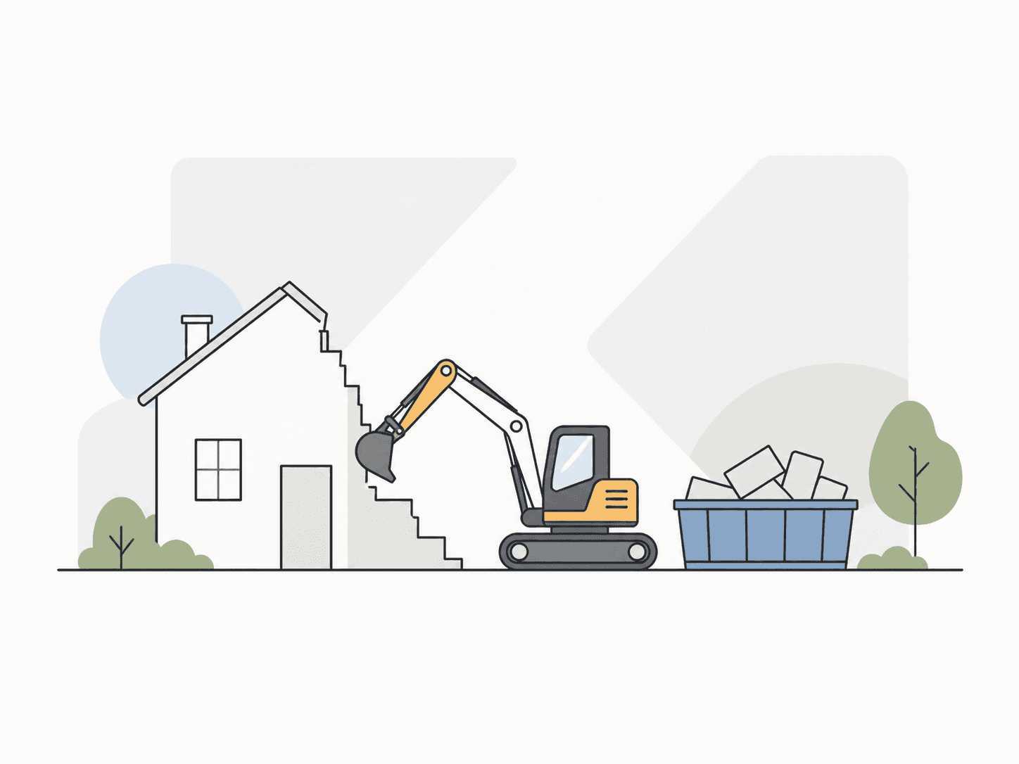 House and building demolition